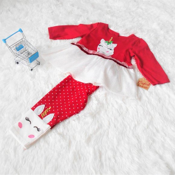 Magical Season 2 Piece  Unicorn Set 12M Baby - Picture 4 of 13